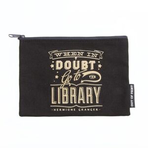 Out of Print Black and Gold Library Pouch NWT